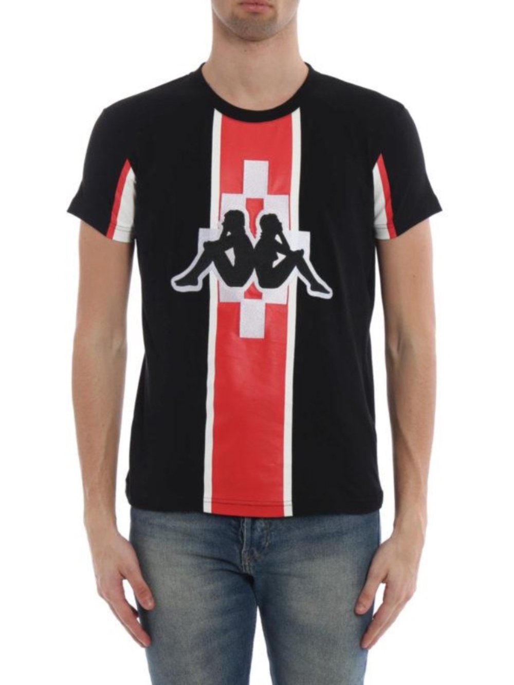 Marcelo Burlon County of Milan Kappa Stripe Jersey T-shirt - size S